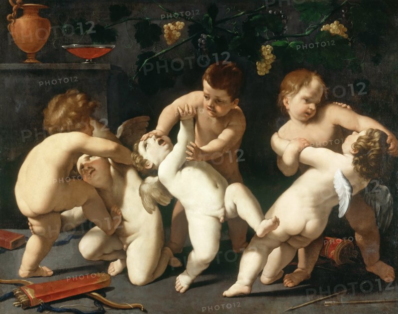 Putti Fighting. Creator: Reni, Guido (1575-1642).