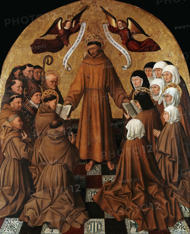 Saint Francis Delivers the Rule, ca 1445. Creator: Colantonio, Niccolò Antonio (ca 1420-ca 1460).