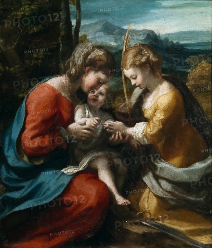 The Mystical Marriage of Saint Catherine, 1517-1518. Creator: Correggio (1489-1534).