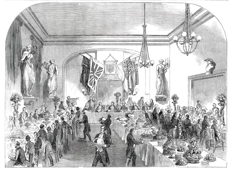 Grand Banquet to the Lord Mayor of London, at Hastings, 1850. Creator: Unknown.