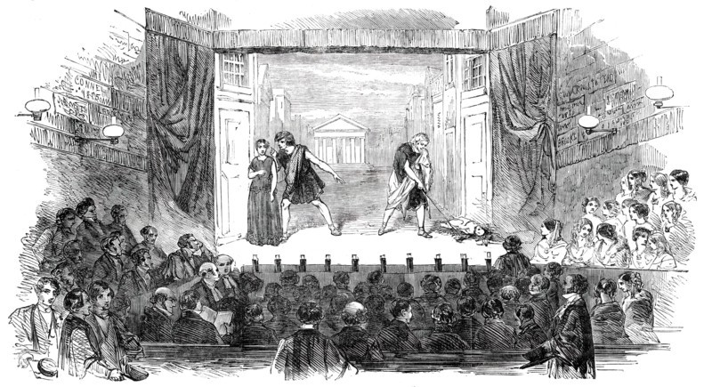 Westminster Play - Scene from the "Andria" of Terence, 1850. Creator: Unknown.
