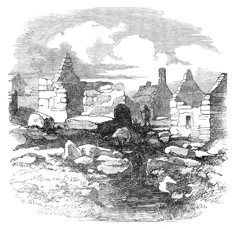 Ruins in the Village of Carihaken, County of Galway, 1850. Creator: Unknown.