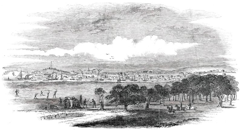 Melbourne, the Capital of Port Phillip, 1850. Creator: Unknown.