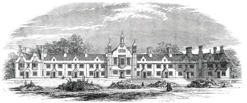 The Aged Freemasons' Asylum, at Croydon: opened on Thursday, 1850. Creator: Unknown.