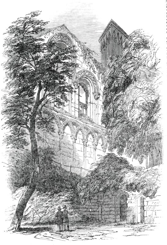 Glastonbury Abbey - interior of St. Joseph's Chapel, from the Crypt, 1850. Creator: Unknown.
