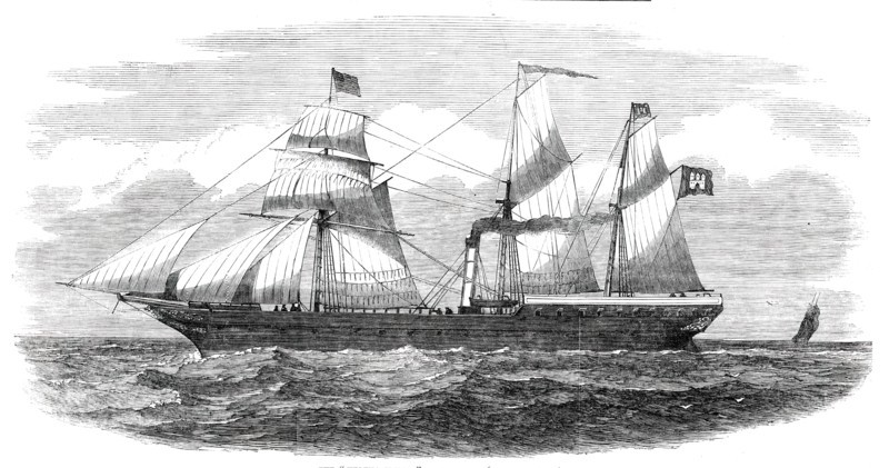 The "Helena Sloman" Steam-Ship, 1850. Creator: Unknown.
