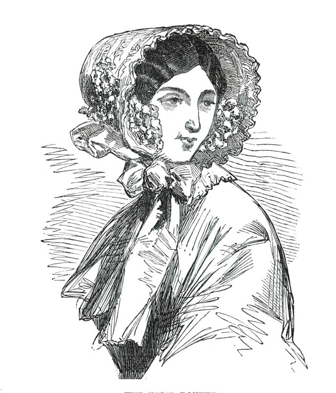 Fashions for May - the Tulip Bonnet, 1850. Creator: Unknown.