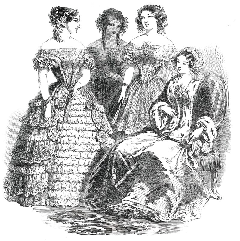 Paris Fashions for May, 1850. Creator: Unknown.