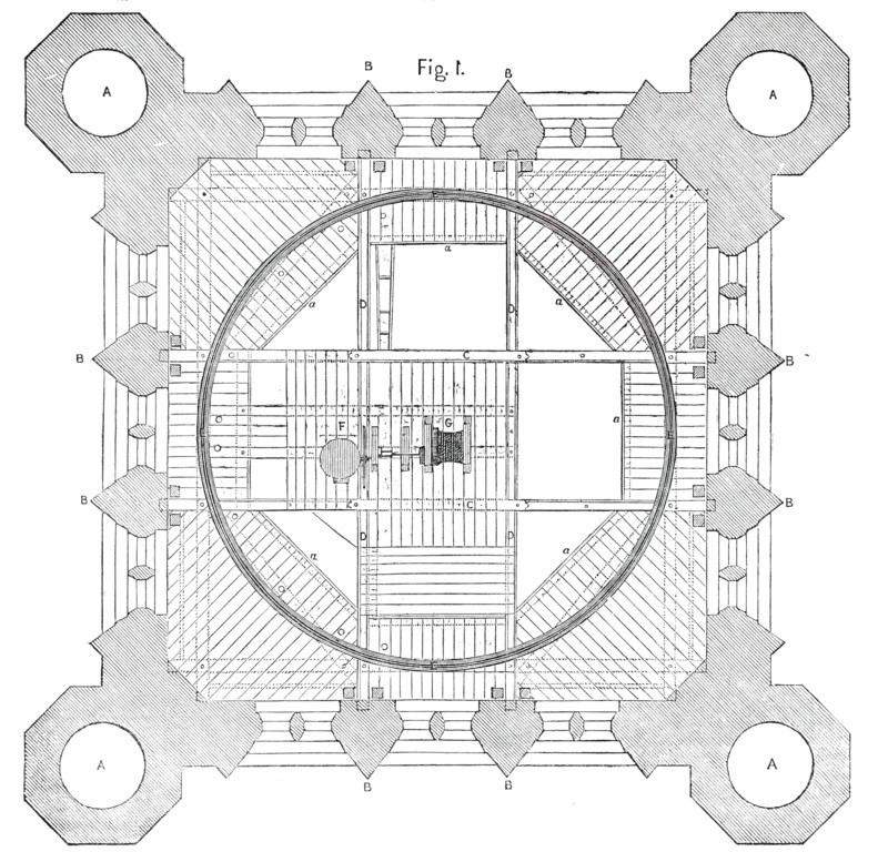 Plan of the Victoria Tower, 1850. Creator: Unknown.