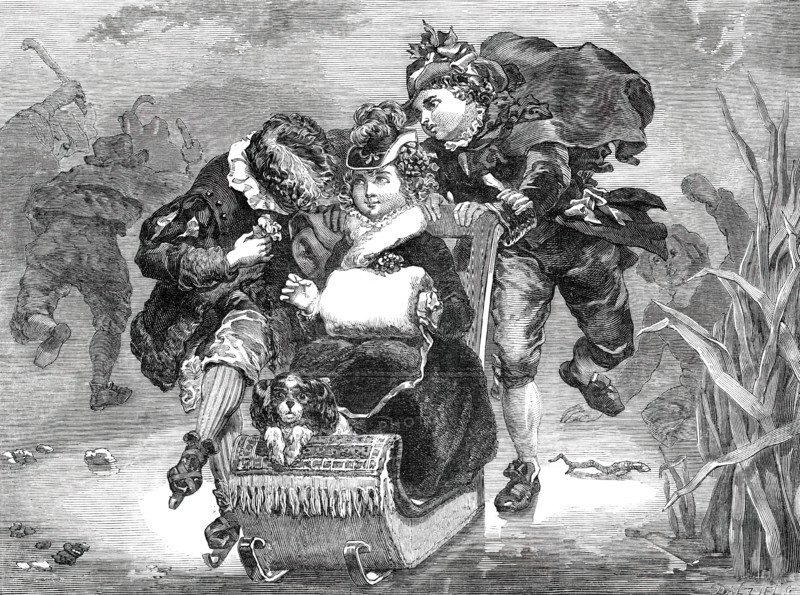 The Rivals - painted by J. Sant, 1850. Creator: Unknown.
