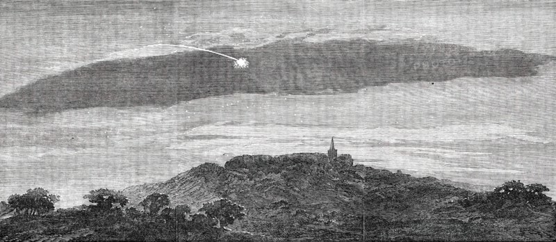 The Meteor of Monday Night (Feb. 11), as seen near Hampstead, 1850. Creator: Unknown.