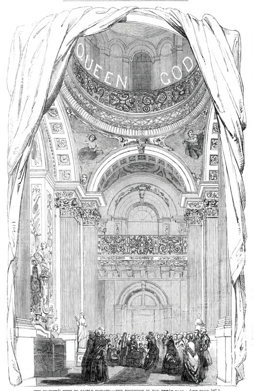 Her Majesty's Visit to Castle Howard - the Reception in the Great Hall, 1850. Creator: Unknown.
