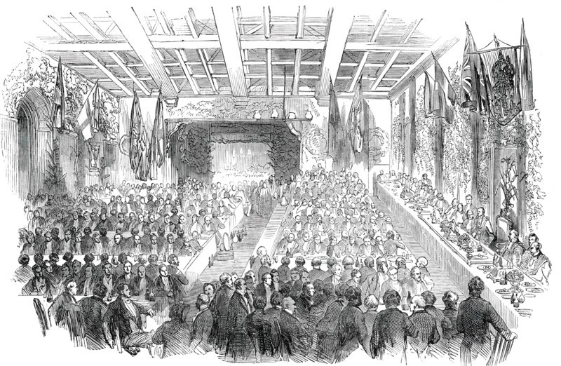 Banquet given by the Mayor of Southampton to the Lord Mayor and Sheriffs of London, 1850. Creator: Unknown.