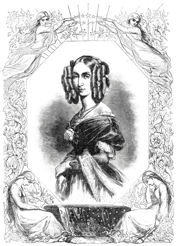 The late Queen of the Belgians, from a drawing by M. Baugniet, 1850. Creator: Smith & Cheltnam.