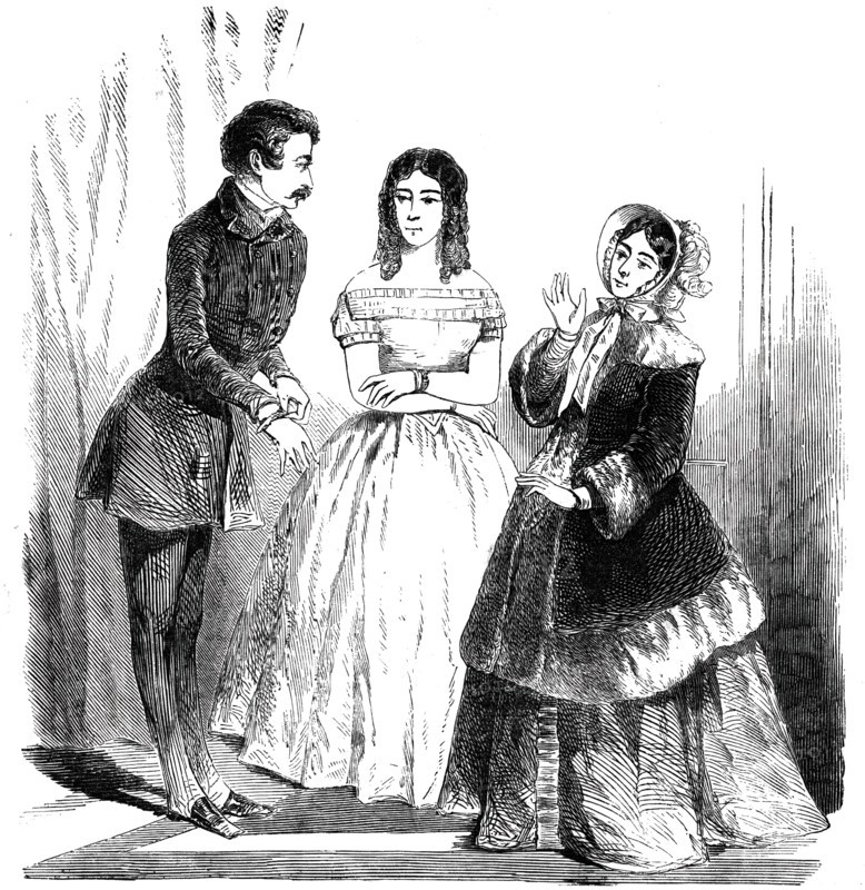 Paris Fashions for March, 1850. Creator: Unknown.