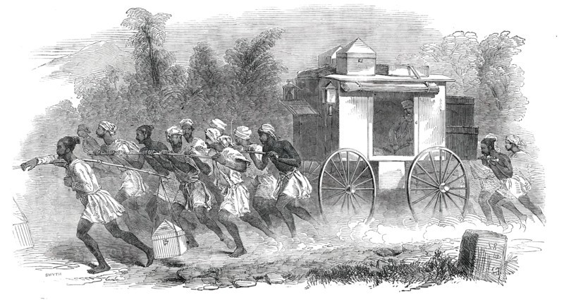 Travelling in India - Officers joining the Indian Army on Service, 1850. Creator: Smyth.