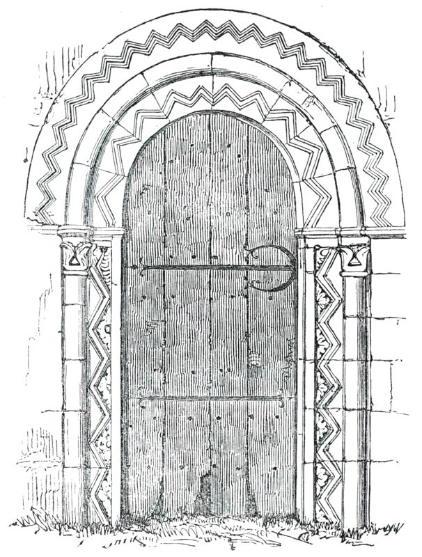 Door of Upton Church, Bucks., 1850. Creator: Unknown.