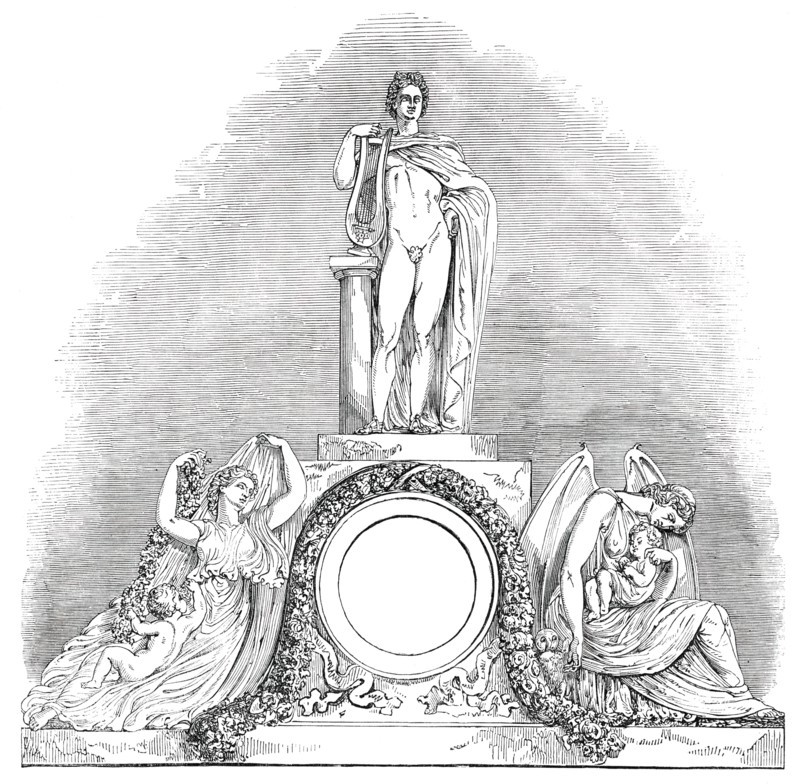 Sculpture of the New Front of Buckingham Palace - Southern Wing, 1850. Creator: Unknown.
