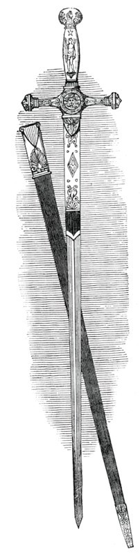 Sword of the Emperor Napoleon, at Windsor Castle, 1850. Creator: Unknown.