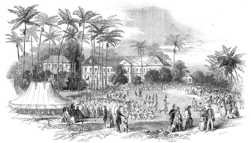 School Fete at Codrington College, Barbadoes, 1850. Creator: Unknown.