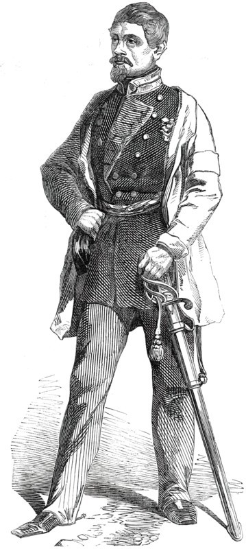Colonel Von der Tann, Chief of the Staff of General Willisen, 1850. Creator: Unknown.
