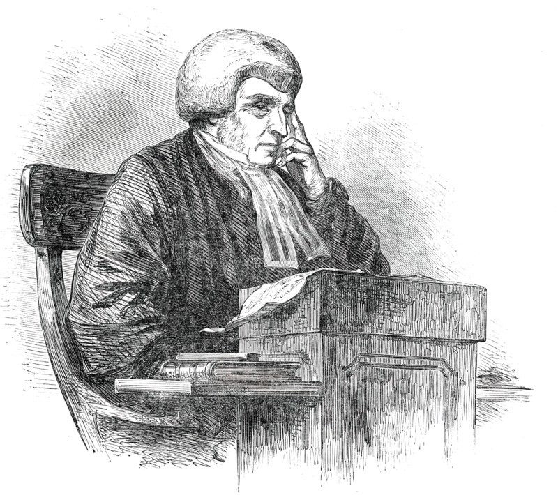 The New Vice-Chancellor, Sir R. M. Rolfe, 1850. Creator: Unknown.