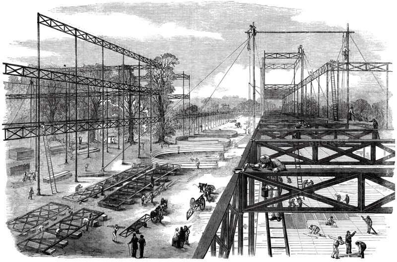 The Great Exhibition of 1851 - General View of the Works - (Looking East), 1850. Creator: Unknown.