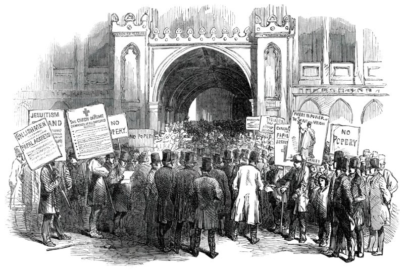 The Great City Meeting at Guildhall - (Exterior), 1850. Creator: Unknown.