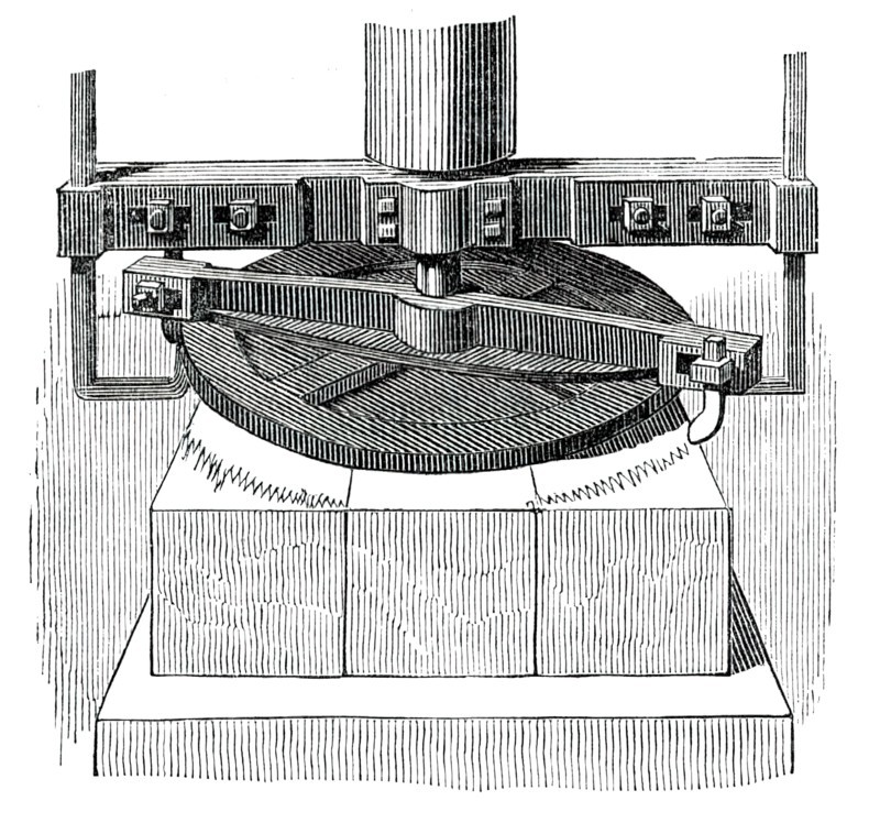 The Great Exhibition Building in Hyde Park - Circular Plane - Showing Cutter, 1850. Creator: Unknown.