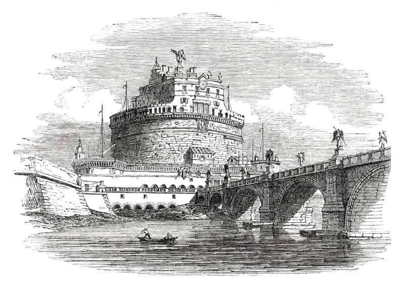 Castle of St. Angelo - Rome, 1850. Creator: Unknown.