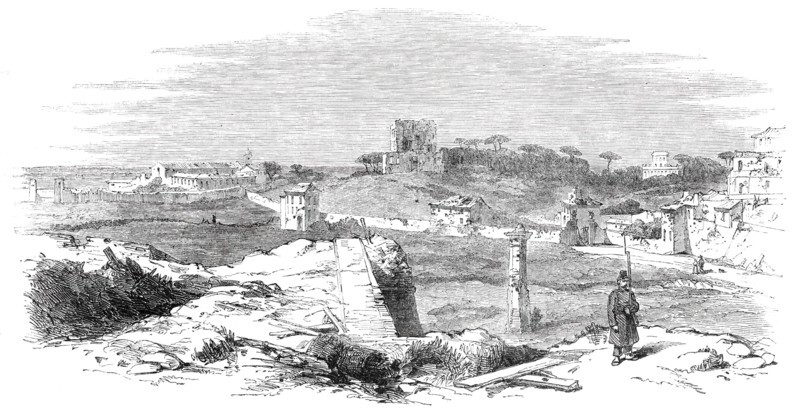 From the Walls, near the Porta San Pancrazio - Rome, 1850. Creator: Unknown.