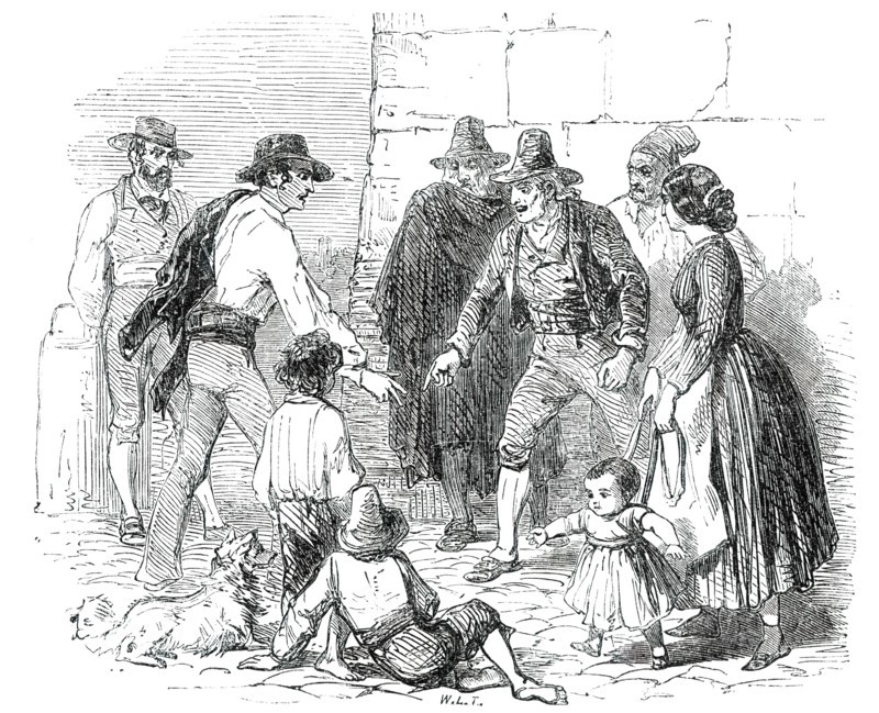 Playing at Morra - Rome, 1850. Creator: Unknown.