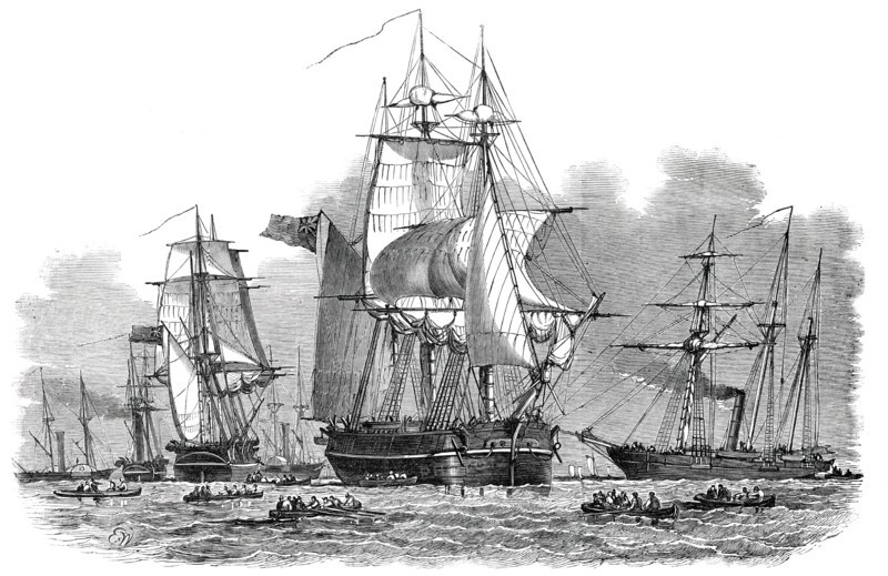 Captain Austin's Expedition, Sent in Search of Sir John Franklin, 1850. Creator: Unknown.