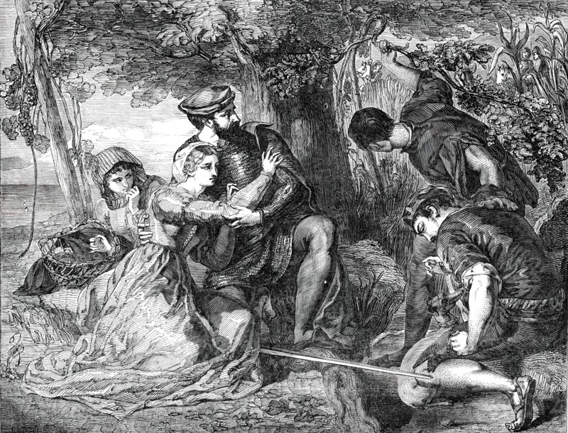 Francesco Novello di Carrara and the Lady Taddea..., 1850.  Creator: Unknown.