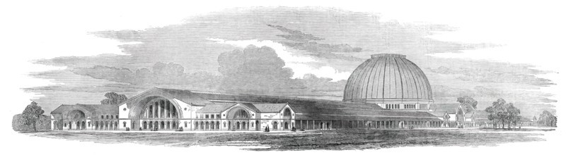 Building for the Great Industrial Exhibition, to be erected in Hyde-Park, 1850. Creator: Unknown.