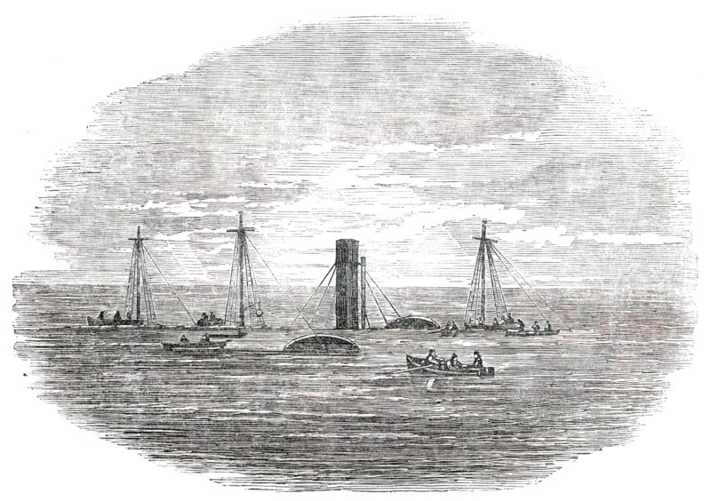 Wreck of the "Orion" at Low Water, 1850. Creator: Unknown.