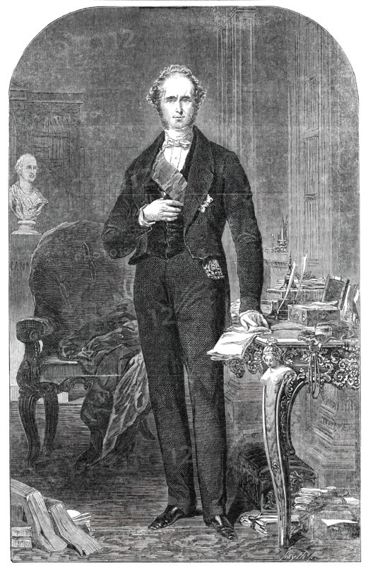 The Right Hon. Lord Viscount Palmerston, G.C.B. - from the picture by John Partridge, 1850. Creator: Unknown.
