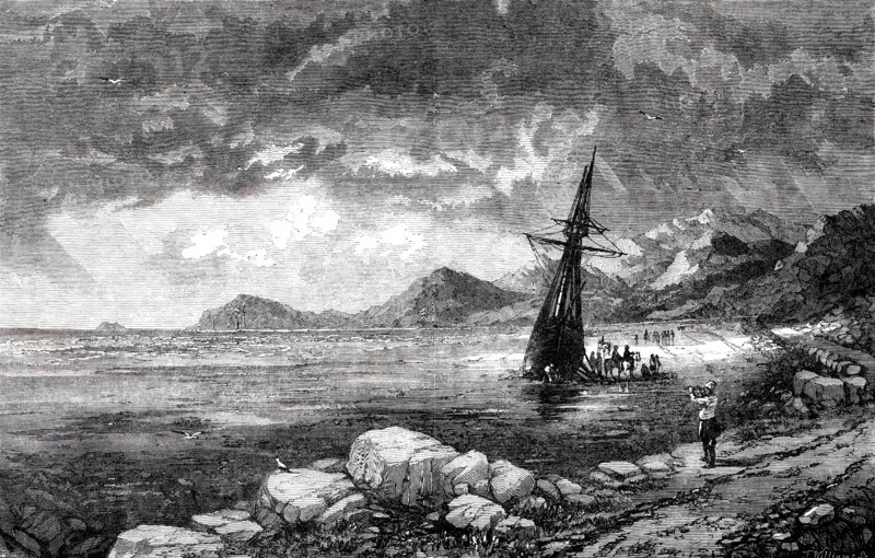 The Wind on Shore - painted by T. Creswick, A.R.A., 1850. Creator: J Williams.
