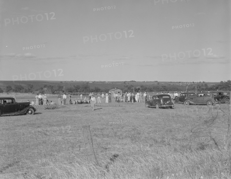 Baseball, Sunday afternoon - the town of Rice vs. the town of Perry, Texas, 1937. Creator: Dorothea Lange.