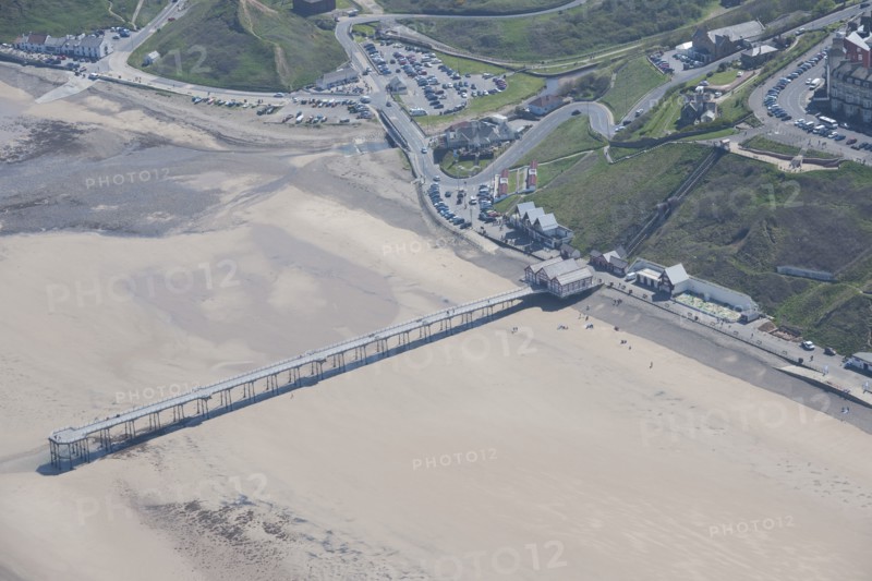 Saltburn Pier and Saltburn Cliff Railway, Redcar and Cleveland, 2016. Creator: Dave MacLeod.