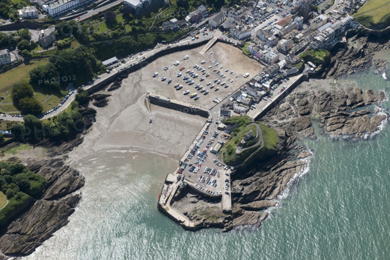 Ilfracombe Harbour and former St Nicholas' Chapel now Lighthouse, Devon, 2016. Creator: Damian Grady.
