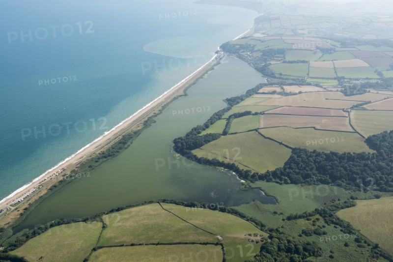 Slapton Ley nature reserve and Slapton Sands beach, Slapton, Devon, 2016. Creator: Damian Grady.
