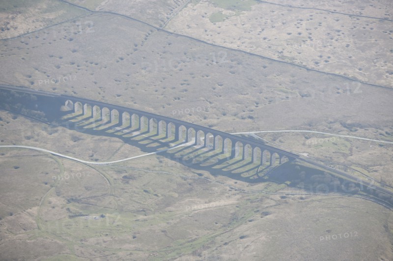 Ribblehead Viaduct or Batty Moss Viaduct on the Settle-Carlisle Railway, North Yorkshire, 2016. Creator: Dave MacLeod.