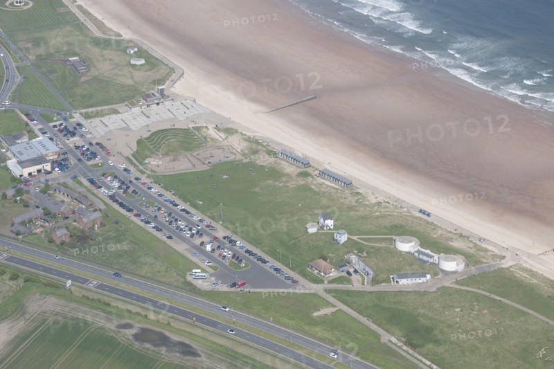 Coastal artillery battery on Blyth Links, Northumberland, 2016. Creator: Dave MacLeod.