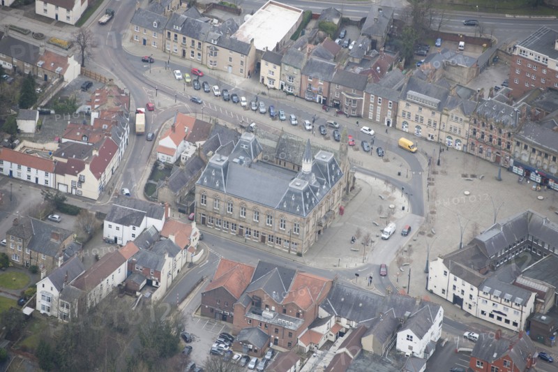 Bishop Auckland Town Hall and Market Place, County Durham, 2016. Creator: Matthew Oakey.