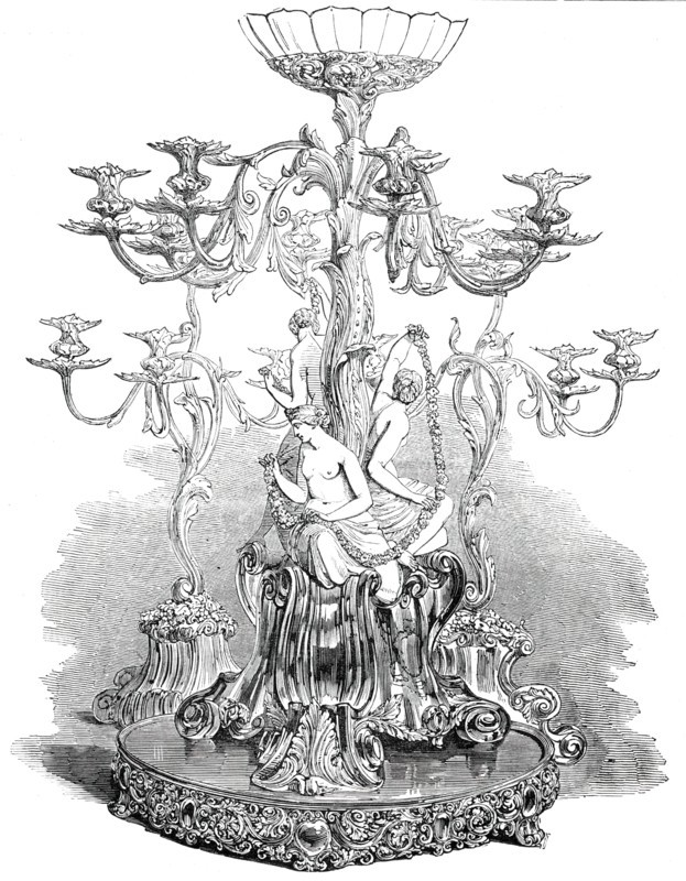 Silver Candelabra for the Crown Prince of Sweden, 1850. Creator: Unknown.