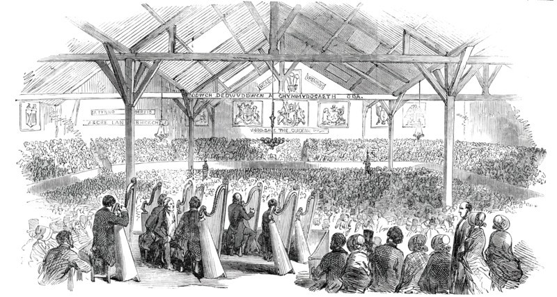 The Rhuddlan Royal Eisteddvod in Rhuddlan Castle, 1850. Creator: Unknown.