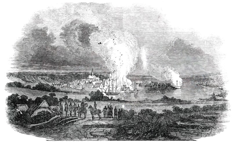 Eckernforde, on the Night of September 12-13, 1850. Creator: Unknown.