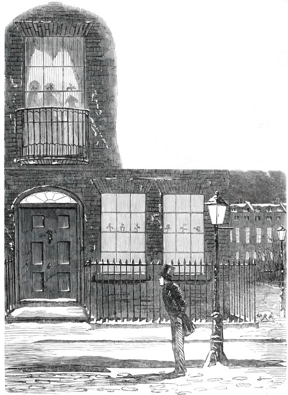The Young Man Who is Alone, on Christmas Day - drawn by Leech, 1850. Creator: Unknown.