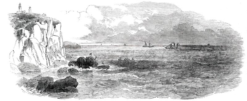 Submarine Electric Telegraph between Dover and Calais - The Electric Wire at Cape Grinez, 1850. Creator: Unknown.